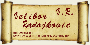 Velibor Radojković vizit kartica